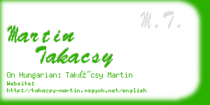 martin takacsy business card